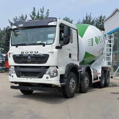 Sinotruk HOWO TX6 340 HP 8X4 7.37 고객 요구에 대한 평면 콘크리트 믹서 트럭
