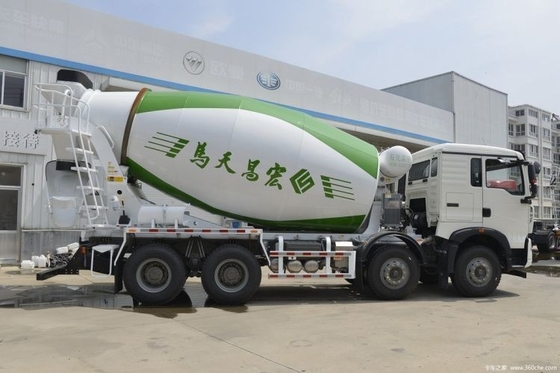 Sinotruk HOWO TX6 340 HP 8X4 7.37 고객 요구에 대한 평면 콘크리트 믹서 트럭