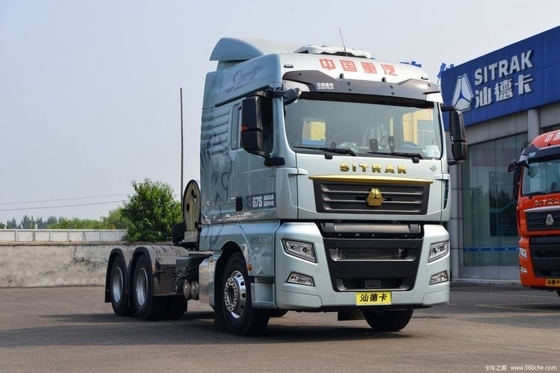 시노트럭 산데카 시트랙 G7S 530HP 6X4 트랙터 중고용품 및 대형 연료 탱크 용량