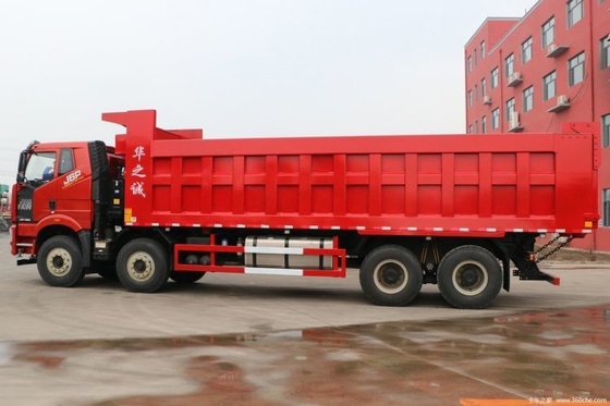 FAW Jiefang J6P 무거운 트럭 500HP 8X4 8m 덤프 트럭 연료 탱크 용량 300-400L
