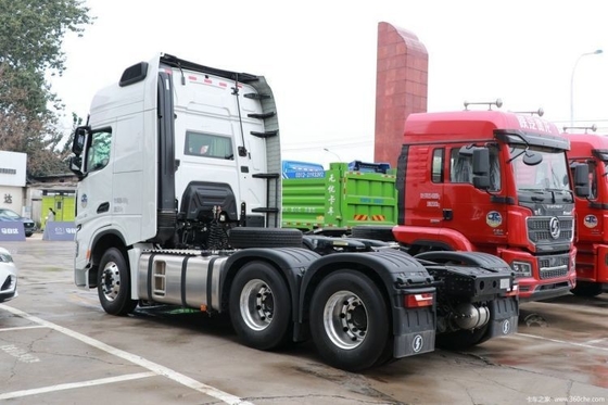 중고용 트럭 델롱 X6000 560 HP 6x4 트랙션 트럭 머리 반 줄 좌석 줄과 함께