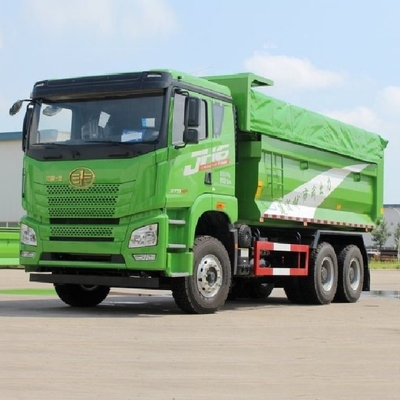 팅도 해방 JH6 375hp 6X4 5.6m 덤프 트럭 사용 중이지만 훌륭한 상태
