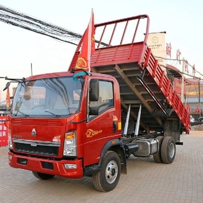 부티크 HOWO Humvee 129hp 4X2 100-200L 연료 탱크 용량을 가진 4.15m 덤프 트럭