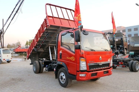 부티크 HOWO Humvee 129hp 4X2 100-200L 연료 탱크 용량을 가진 4.15m 덤프 트럭