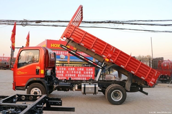 부티크 HOWO Humvee 129hp 4X2 100-200L 연료 탱크 용량을 가진 4.15m 덤프 트럭