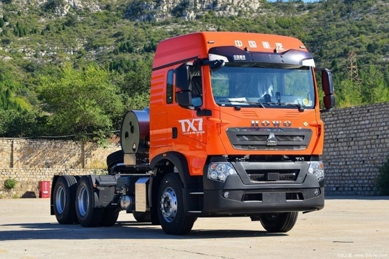 시노트럭 기어박스 시노트럭 HOWO TX7 480hp 6X4 LNG 트랙터 트럭 운송용