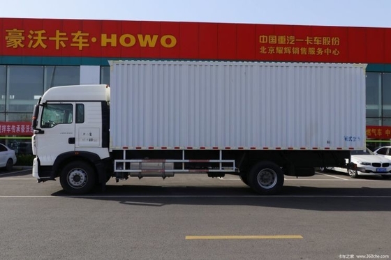 하이 호스 파워 280 hp 국가 중량 트럭 HOWO T5G 4X2 7.92m 밴 화물 트럭