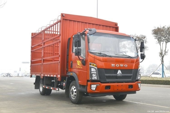 화물 탱크 크기 4.15*2.45*2.3m 무거운 트럭 HOWO Wang 4X2 160HP 그리드 경전 트럭