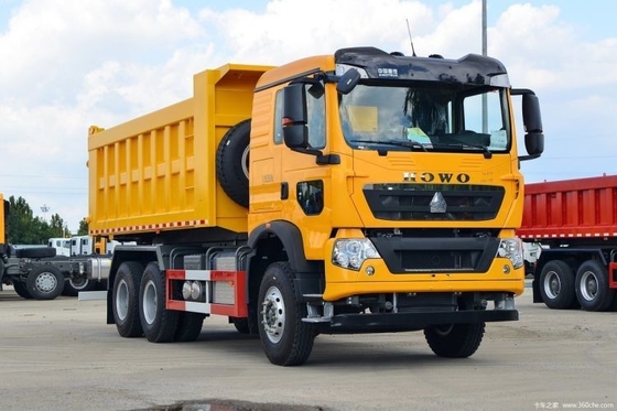 WEICHAI 엔진 400 HP 6X4 6.3m 덤프 트럭 국가 중부용 트럭에서 2 명의 승객을위한