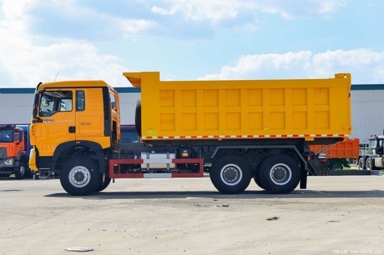 WEICHAI 엔진 400 HP 6X4 6.3m 덤프 트럭 국가 중부용 트럭에서 2 명의 승객을위한