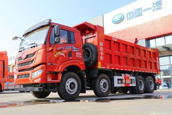 WEICHAI 엔진 칭다오 Jiefang 웨이 V 무거운 트럭 2.0 350 HP 8X4 6.5m 덤프 트럭
