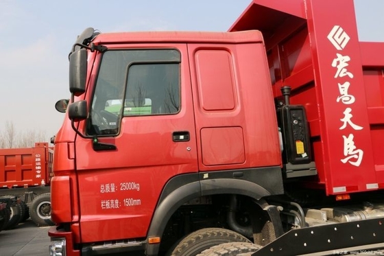HOWO 무거운 트럭 380 HP 6X4 6m 다목적 운송용 덤프 트럭 내구성
