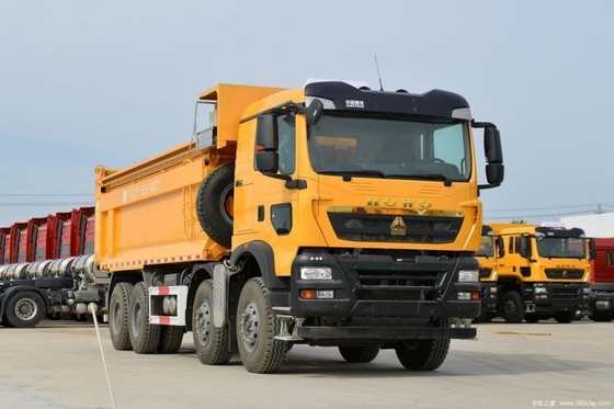 자동 에어컨 23 Sinotruk HOWO TX 440 HP 8X4 6.5m 사용 된 트럭용 덤프 트럭