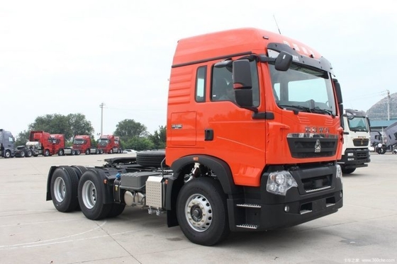 최대 속도 110KM h 사용 된 HOWO TX 430 HP 6X4 트랙터 트럭 엔진 용량 8L