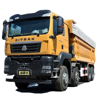 부티크 중고 Sinotruk SITRAK G7W 400hp 8X4 6.8m 6.2-8m 화물 탱크와 함께 덤프 트럭