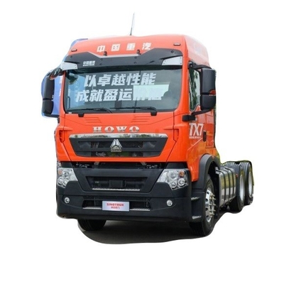 430 HP 6X4 사용 된 트럭 머리 HOWO TX 대형 연료 탱크 용량으로 무거운 트럭 트랙터