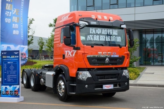430 HP 6X4 사용 된 트럭 머리 HOWO TX 대형 연료 탱크 용량으로 무거운 트럭 트랙터