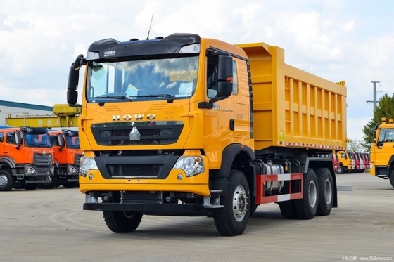 멀티미디어 시스템 예 Sinotruk HOWO TX 400 HP 6X4 6.3m 에어컨을 갖춘 덤프 트럭