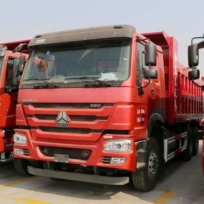 터치 스크린 예 6X4 6 미터 덤프 트럭 Sinotruk HOWO 무거운 트럭 380 HP 사용 된 0 KM 자동차